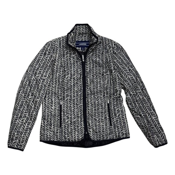 LANDS END Light Designer Winter Fall Puffer Jacket Womens Small - Picture 1 of 7